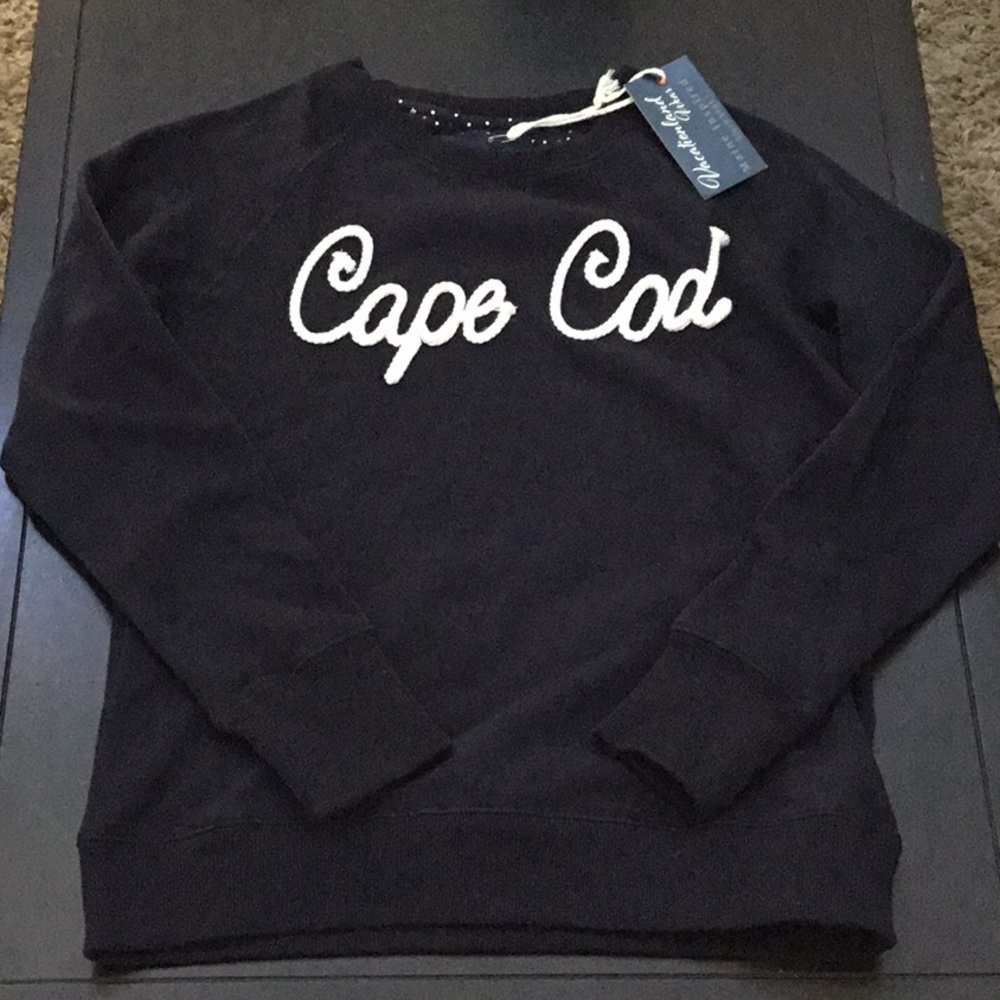 Cape Cod Nautical Rope pullover Sweatshirt NWT